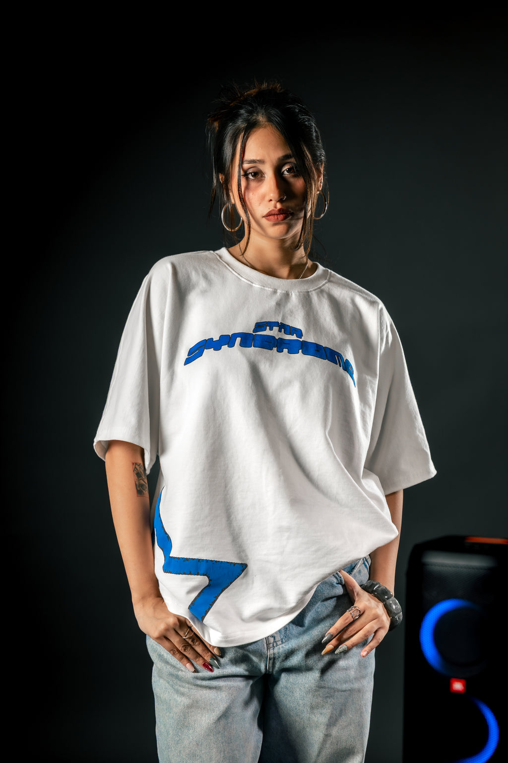 STAR SYNERGIES TEE – White/Blue