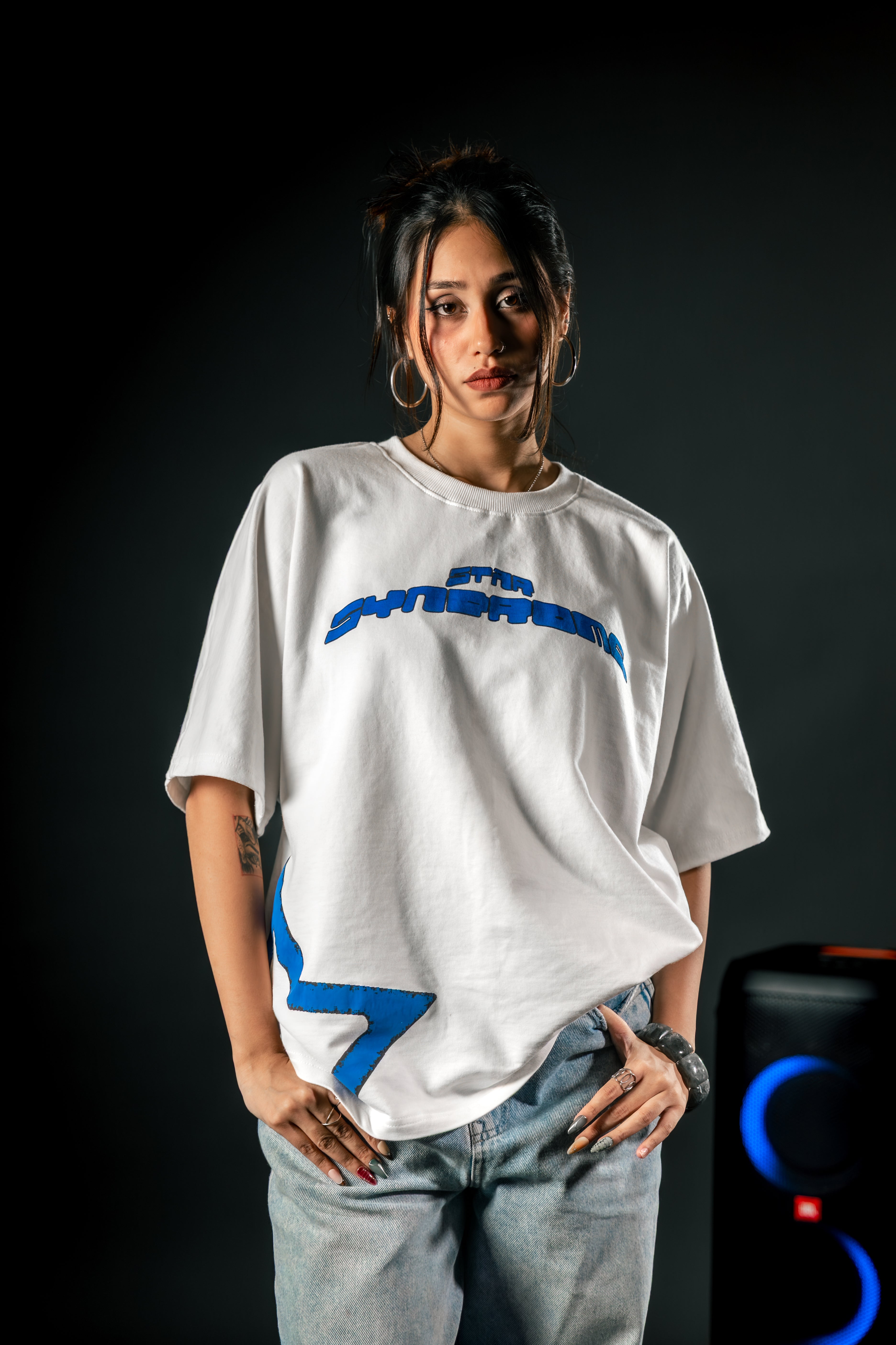 STAR SYNERGIES TEE – White/Blue