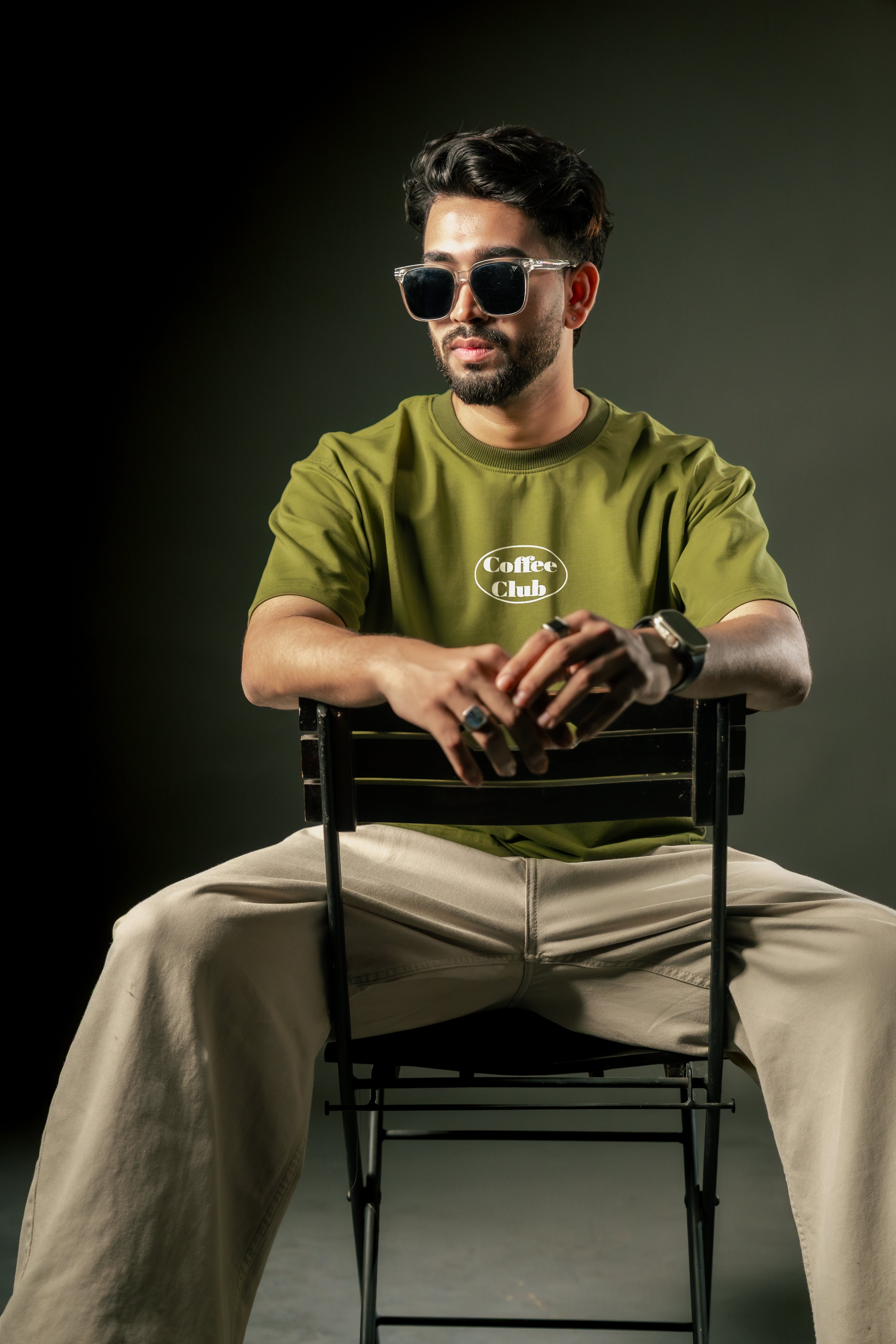 ESSENTIALS Coffee Club Tee – Olive Green