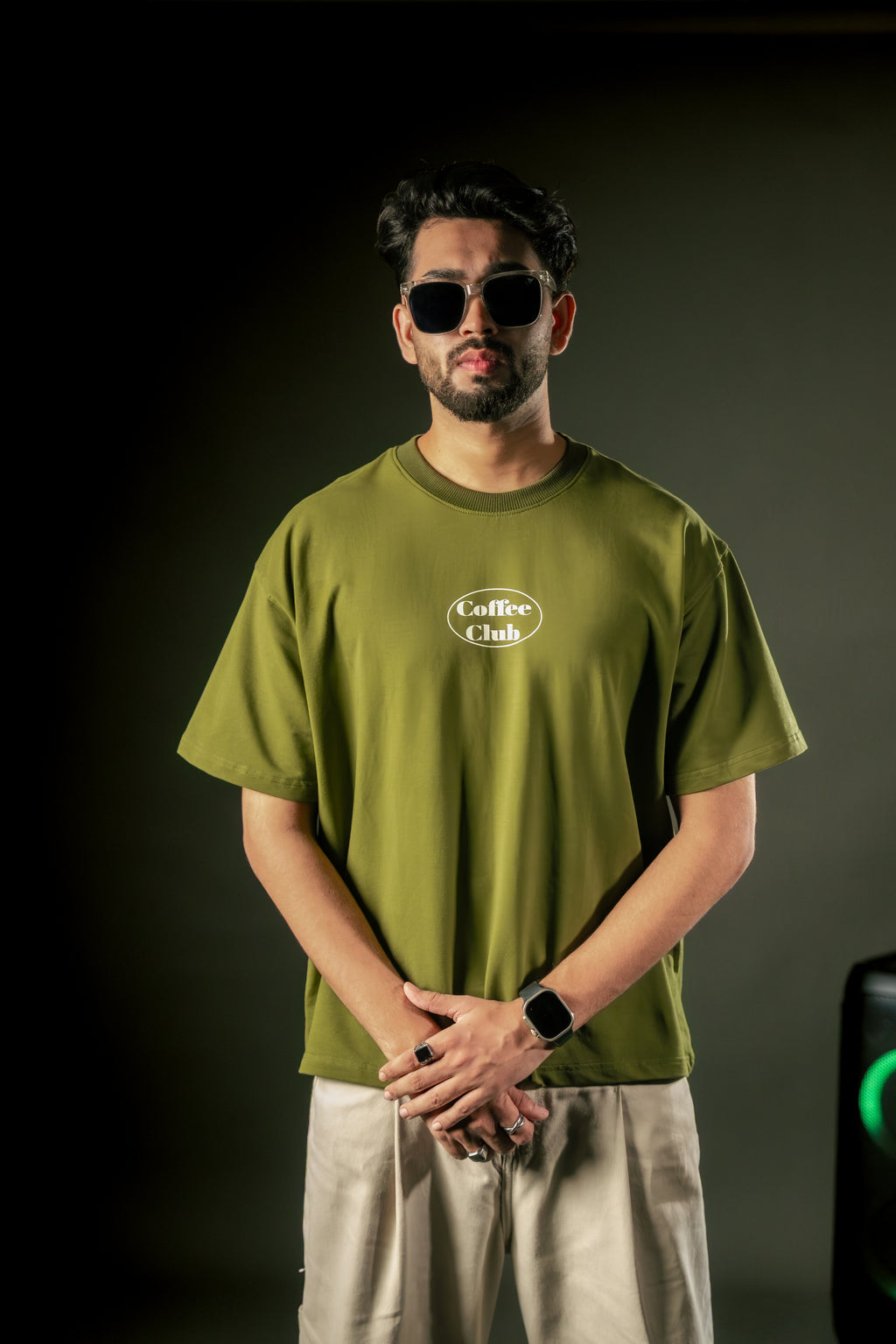 ESSENTIALS Coffee Club Tee – Olive Green